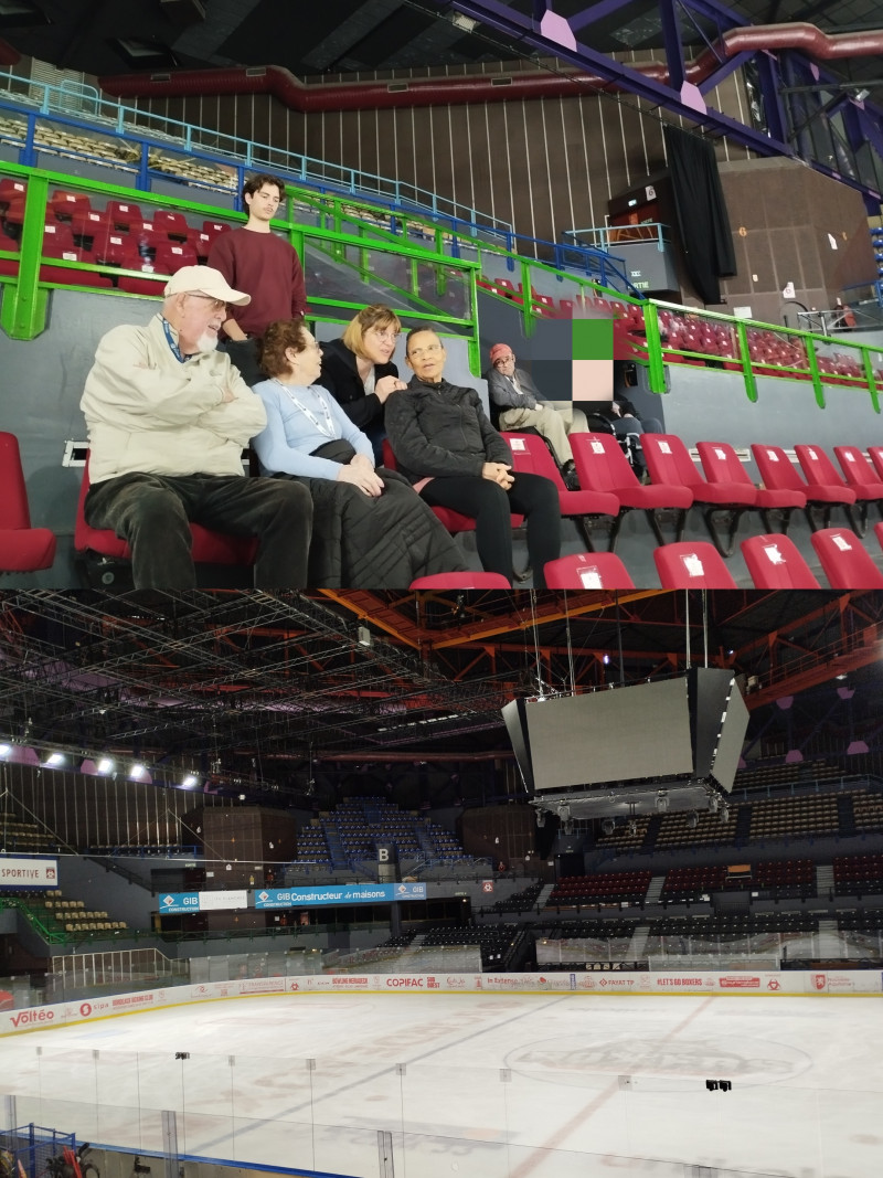 Les résidents à la patinoire