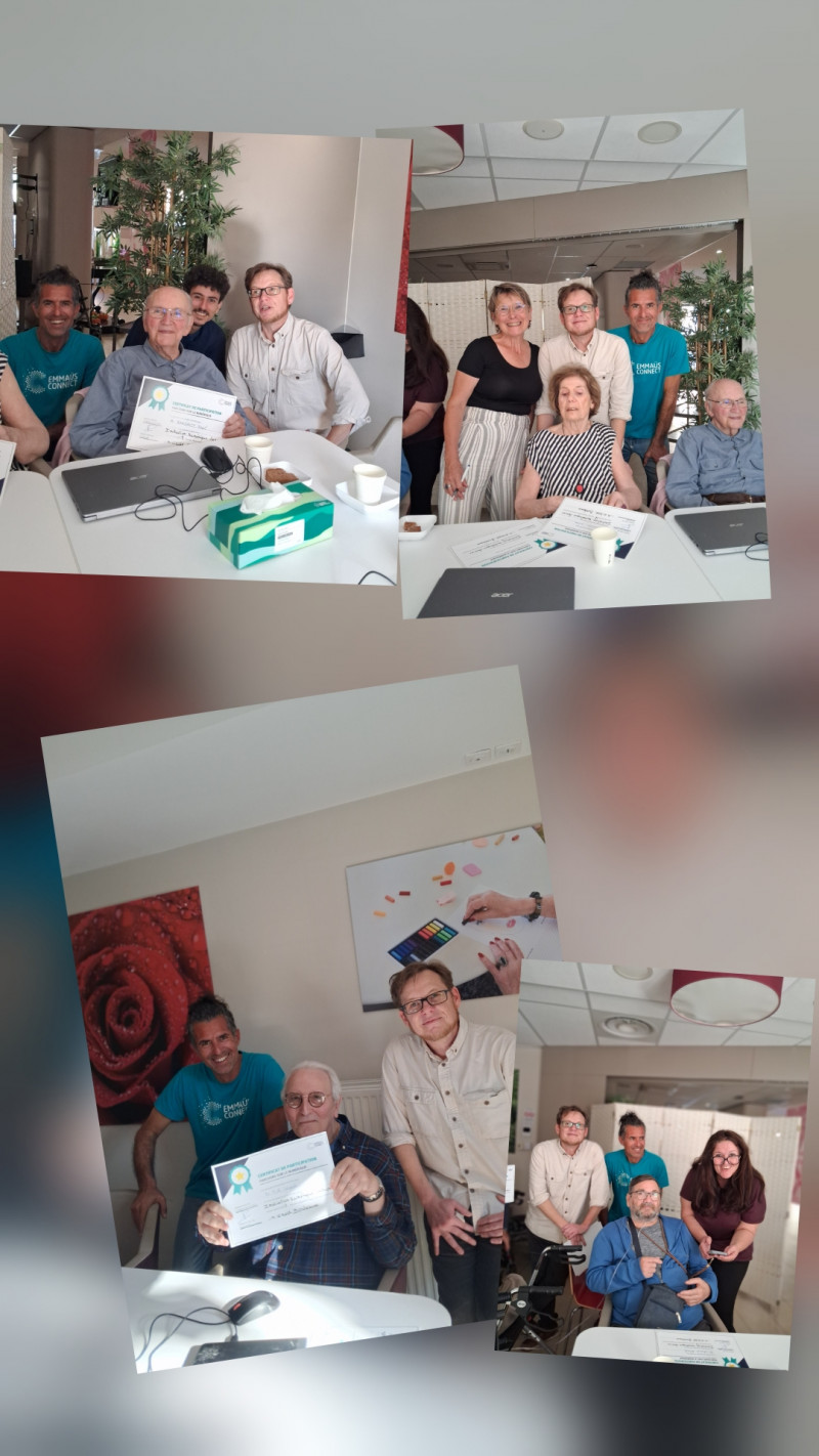 Une belle surprise pour les résidents de l’atelier numérique : un diplôme bien mérit