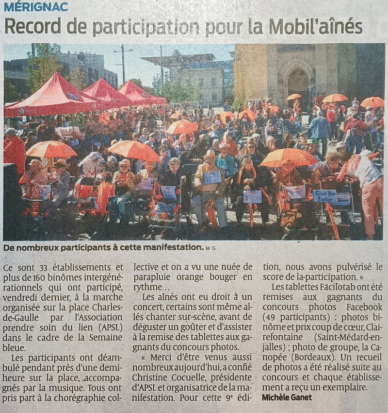 Le  "Sud Ouest" met à l'honneur les aînés